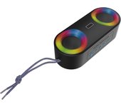 Ostark Altavoz potente portátil con luz LED de color, Hay volumen alto y graves potentes, IP65 Impermeable 3.7v 3000mAh, TF card, FM radio