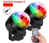1-4Pcs Aalternating fFashing Light Stage Lamp with Remote Control EU Disco Ball Lamps for Home Room Parties Birthday Wedding Bar