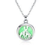 New Cute cat Aroma Diffuser Pendant Stainless Steel Magnetic Aromatherapy Essential Oil Diffuser Perfume Locket Necklace Jewelry