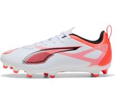 Calzado Puma modelo Ultra 5 Play Fg/Ag Jr en color Blanco