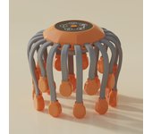 20Massage Heads Orange Scalp Head Massager Red Light Vibrator Octopus Scratcher For Relaxation Stress Migraine