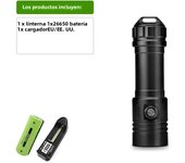 100m Professional Powerful Diving Led Flashlight Rechargeable L2 Hand Lamp 18650 26650 Diving Torch IPX8 Waterproof Flash Light