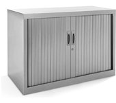 Armario Metálico Rocada | Archivador Muebles Oficina | Puertas Persiana | Estantes Ajustables | Cerradura | 102x45x70 Cm - Gris