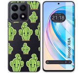 Funda Silicona Transparente para Huawei Honor X8a diseño Cactus Dibujos