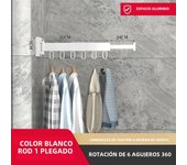Wall Mount Clothes Drying Rack Foldable 3-Folded Rod Clothes Line Extendable Wall Drying Rack Laundry Hanger Clothes Racks Hange