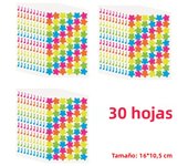 30/60 sheet Reward Stickers for Children Colorful Star Heart Dot Behavior Chart Scrapbook Sticker Student Teacher Supplies