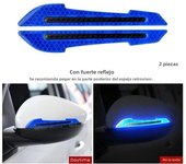 2pcs/set Car Rearview Mirror Reflective Sticker Safety Warning Reflective Sticker Car Rearview Mirror Decorative Strip