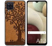 Tumundosmartphone Funda Gel Tpu para Samsung Galaxy A12 / M12 diseño Cuero 03 Dibujos