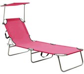 Cama plegable con dosel en Maple Rose magenta