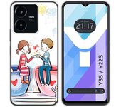 Funda Silicona para Vivo Y35 / Y22s diseño Café Dibujos