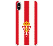 Funda original compatible con iPhone X - XS - Sporting Fondo Rojiblanco - TPU MATE