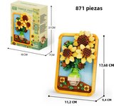 Creative Van Gogh Sunflowers World Famous Painting The Scream Picture Art Building Blocks Micro Bricks Home Decoration Toys Gift