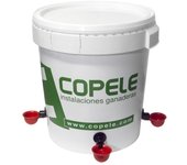 DEPOSITO 30L C/TAPA + 4 BEBEDEROS B70