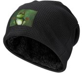 Gorro de invierno para hombre y mujer, gorro de felpa, gorro de calavera de rana de bienvenida, gorro de punto cálido, gorro de esquí