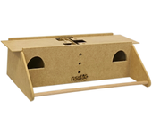 Nido Doble para Agapornis y Periquitos - Caja de Cría en MDF con Separadores y Ventilación - Nido de Madera con Tapa Deslizante y Capacidad para Dos Parejas de Aves  Pajaròs Que Anidan en Cavidades