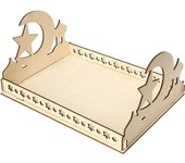 Caja de Almacenamiento de Madera Adorno Navidad Decoración de Mesa Postre