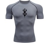 Men's Print Compression Shirts Summer Short Sleeve Rash Guard Gym Workout T-shirt Athletic Quick Dry Baselayer Undershirts Tops