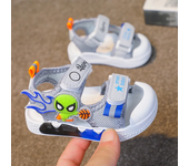 Disney New Baby Boy's Cartoon Cute Spiderman Sport Sandals Kid's Anti Slip Snadals Chic Beach Shoes Protect Toes Walking Shoes