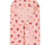 Toalla de baño con capucha para bebé, algodón orgánico, suave y absorbente, artículos esenciales para el baño de bebés recién nacidos y niños pequeños (rosa, 32 x 32 pulgadas)