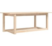 vidaXL Mesa de centro de madera maciza de pino 110x55x45 cm Natural, Blanco, Gris Mesita de Salón o Comedor o Auxiliar Mesa de Café Meuble Salón