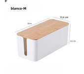 Creative Simple Wire Box Bamboo Wood Cover Cable Management Box Plug Board Storage Box Power Cord Charger Storage Box