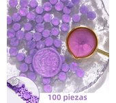 100pcs Aurora Borealis Octagonal Wax Seal Beads,Navy Blue Fiery Paint Wax Grain Glitter Polariser Stamp Sealer Wax for Letter