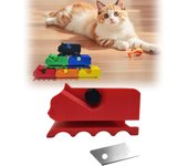 Cortador creativo de tableros rascadores para gatos, cortador de cartón para rascadores, herramienta manual para cortar cartón y crear tableros rascadores, camas y accesorios para gatos (negro)