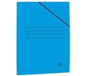 Mariola carpeta de carton plastificado folio 500gr/m2 - medidas 34x25cm - cierre con goma elastica - color azul (20 uds)