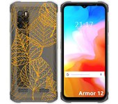Funda Silicona Transparente para Ulefone Armor 12 5G diseño Hojas Dibujos