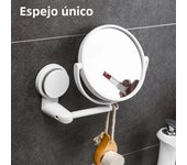 360°rotating Folding Makeup Mirror Wall-mounted Installation-free Round Wall-mounted Shaving Mirror HD Bath Accessories