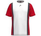 Camiseta Head Club 25 Tech Blanco Rojo