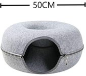 Donut Pet Cat Tunnel Interactive Play Toy Cat bed Dual Use Ferrets Rabbit Bed Tunnels Indoor Toys Cats House Kitten Training Toy