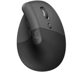 Raton ergonomico inalambrico por bluetooth/ 2.4ghz logitech lift vertical ergonomic mouse business/ hasta 4000 dpi/ gra