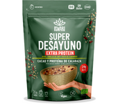 Super Desayuno Extra Protein, Cacao y Proteína de Calabaza Vegano y Sin Gluten – 360g - Iswari