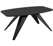 Mesa de café Oswego 117 , Muebles ES, Aglomerado laminado, Negro, 120 x 60 x 48cm