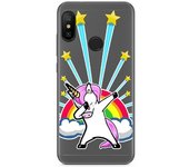Tumundosmartphone Funda Gel Transparente para Xiaomi Redmi 6 Pro / Mi A2 Lite Diseño Unicornio Dibujos