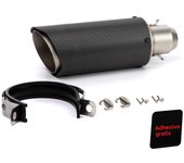 Motorcycle Exhaust Pipe with Free Logo Sticker Slip-on Muffler Escape Moto for Yamaha FZ6 R3 Ninja 400 CBR650R GSXR 600 Duke 125