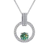 JoyceJelly 1 Carat D Color Moissanite Necklace For Women 925 Sterling Silver Clavicle Chain Wedding Anniversary Luxury Jewelry