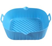 Cesta de silicona para freidora de aire, bandeja para olla, contenedor reutilizable, molde para hornear, Protector de forma de bote