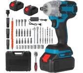 Llave de impacto eléctrica 380N.m, destornillador sin escobillas, 1/2 pulgadas, Compatible con batería Makita de 18V, herramientas eléctricas，