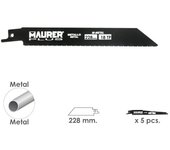 Hoja para sierra sable metal 228 mm. - 18 tpi tipo bosch (5 piezas)