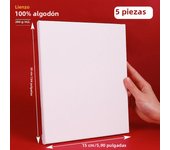 5pcs Oil Canvas Easel White Frame Cotton Drawing Board,Suitable For Gouache,Acrylic Painting,Graffiti DIY Art Supplies