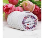 100Pcs Handmade with love /Thank You Flower DIY White Tags Wedding candy Gift Wrapping Paper Hang Paper Tags cookies Supplies