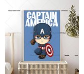 1PC MINISO Marvel SpiderMan Iron Man Avengers Poster Self-adhesive Art Waterproof Paper Sticker Coffee House Bar Room Wall Decor