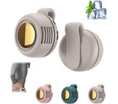 Ventilador de clip para camisa, nuevo mini ventilador portátil silencioso sin aspas (2025), con ajuste de tres velocidades en la cintura y cuello único sin aspas, ideal para exteriores, oficina, viajes y gimnasio. (Blanco)