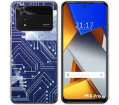 Funda Silicona para Xiaomi POCO M4 Pro 4G diseño Circuito Dibujos