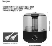 KINSCOTER 3L Air Humidifier Professional Large Capacity Home Humidifier Plant Mist Aroma Diffuser with Remote Control Timer