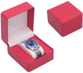 Single Watch Gift Box with Pillow PU Leather Wristwatch Display Case Organizer for Men Gift box