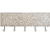 DAMDAM GO Perchero de Pared Mango Metal 5 colgadores, Percheros Pared de Diseño Para Recibidores, Entradas, Dormitorios, Habitaciones Infantiles y Baños