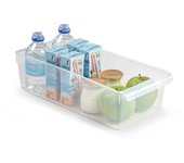 CABLEPELADO - Organizador Varios para frigorifico de plastico - Caja organizacion - Almacenamiento Bebidas - Cocina - Despensa - Armario - Bodega - Color Transparente